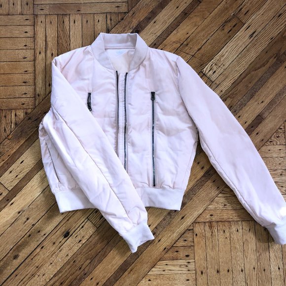 Alo Yoga OFF-DUTY BOMBER JACKET - Pink - Picture 6 of 7